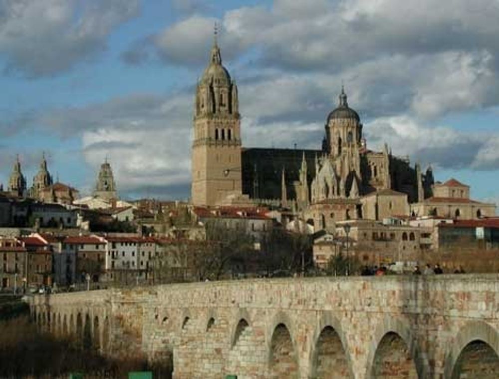 KATEDRAL: De store katedralene ble bygget av byggmestere som ikke minst var arkitekter; her byggverket i Salamanca. FOTO: STEIN BEKKEVOLD
