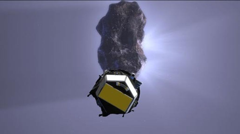 KOMETSMELL: På morgenen klokken åtte den fjerne juli vil romsonden Deep Impact slippe Impactor og den går for egen rakettmotor ned mot og rett inn i kometen Tempel One. Kollisjonen vil slå løs meget store mengder is og støv fra kometen. Disse analyseres av morfartøyet og bilder og data sendes straks ned til NASA i USA. Kometen er bare synlig fra den vestlige halvkule i kollisjonsøyeblikket.