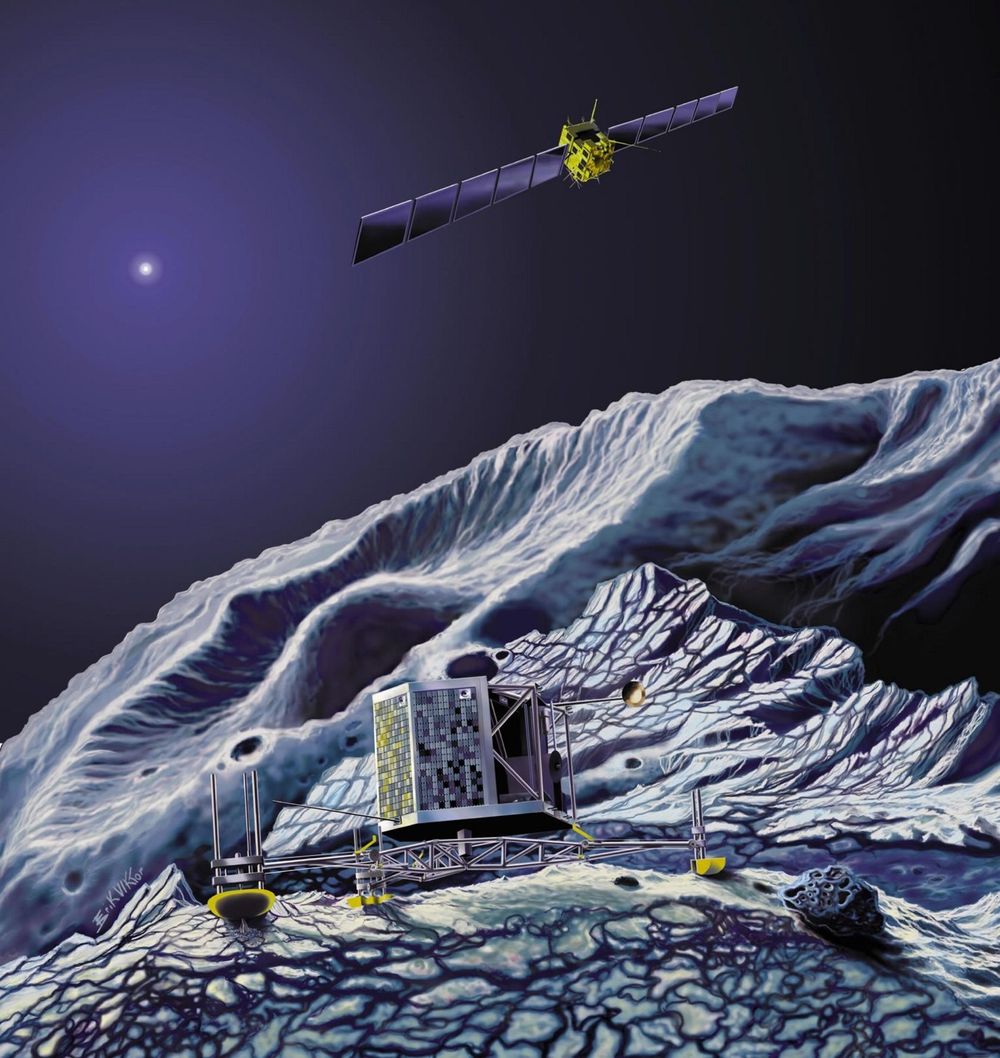 Om ni år skal Roseatta frigjøre en landingsenhet for å studere en komet på nært hold med 21 ulike instrumenter.