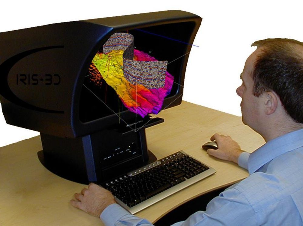 SKARP 3D: Superkraftige datamaskiner gjenskaper nå data i 3D og viser dem på fargeskjermer i vanlig kontormiljø. FOTO LPS