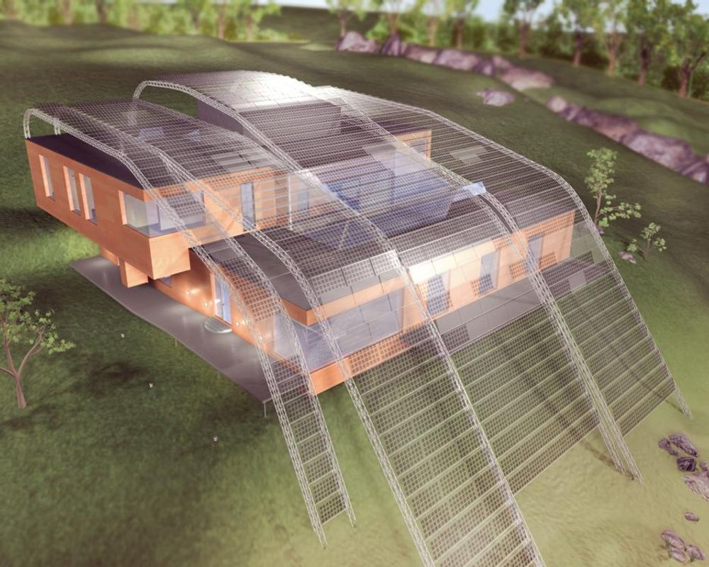 CONCEPT HOUSE: NCC har utviklet et konsepthus for å finne løsninger for fornybar energi. Ill: NCC