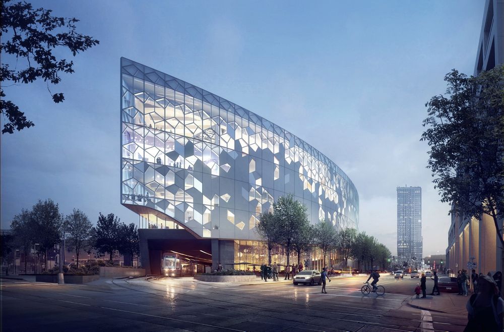  Snøhetta sine nye designplaner for det nye offentlige sentralbiblioteket i Calgary, den største byen i Alberta-provinsen i Canada.