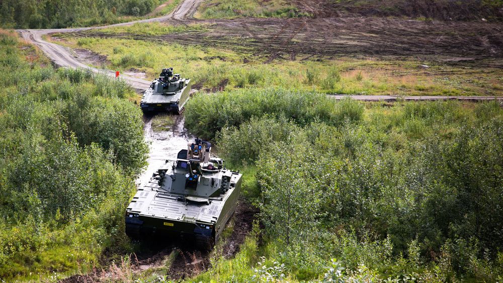Nye CV90 i skarpskytingsdemonstrasjon på Setermoen. Foto: Eirik Helland Urke