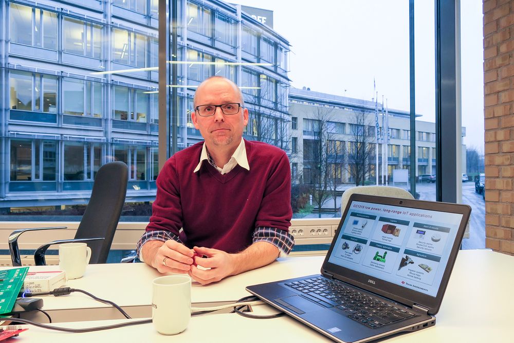 Utvikler på Smedstad: Jan-Bjørnar Lund er sjef for trådløse lavenergiløsninger i Texas Instruments i Norge. 