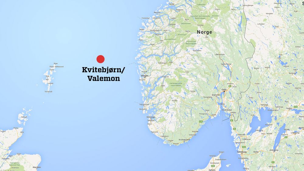 Kvitebjørn og Valemon ligger kun 10 kilometer fra hverandre, drøye 100 kilometer vest for innløpet til Sognefjorden.