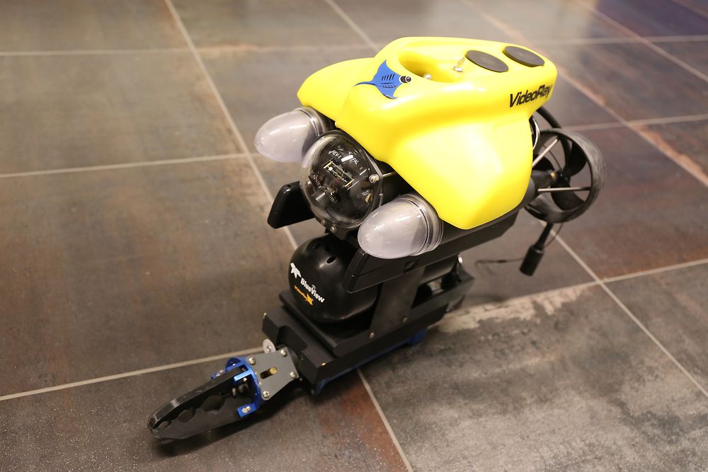 ROV-en har gripeklo, sonar og HD-kamera. 