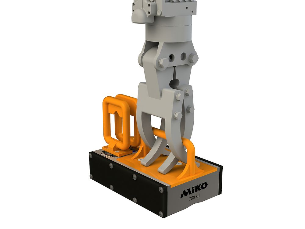 ROV-klo holder magneten i hendel. Aktiverings- og deaktiviseringshendlene til venstre.