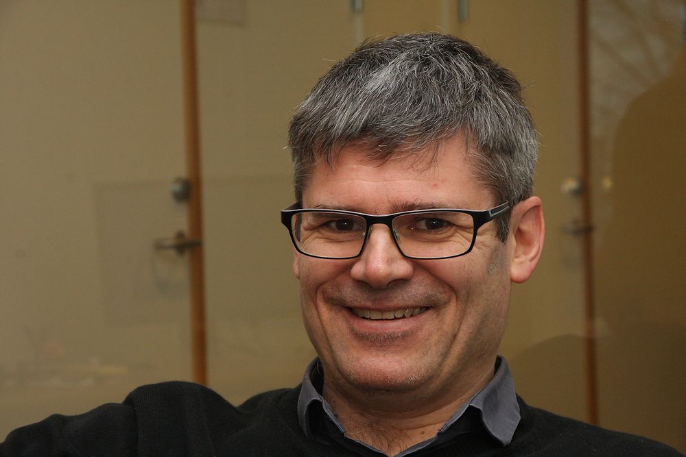 Erik Steen, teknologisjef i GE Vingmed Ultrasound i Horten. 