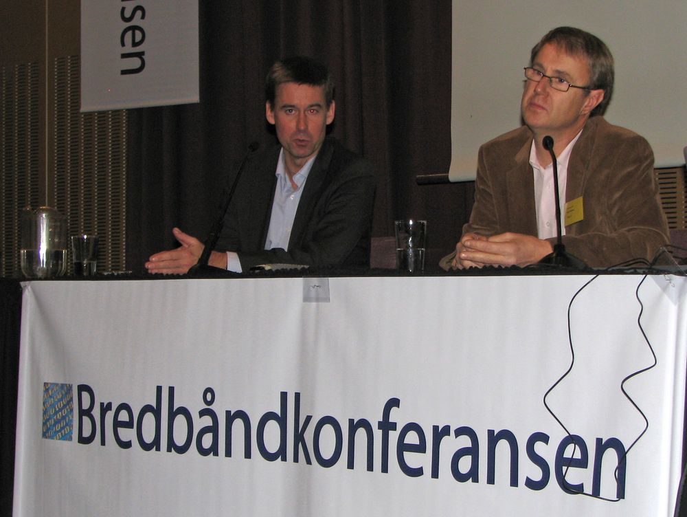 August Baumann og Bjørn Amundsen under Bredbåndskonferansen 2008