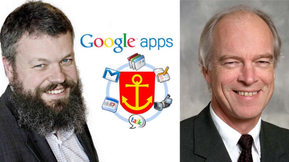 IKT-Norges direktør Torgeir Waterhouse (t.v.) er lite fornøyd med at Google Apps i praksis ikke kan brukes i norske virksomheter. Advokat Arve Føyen bekrefter at Datatilsynets konklusjon er korrekt etter gjeldende lovverk.