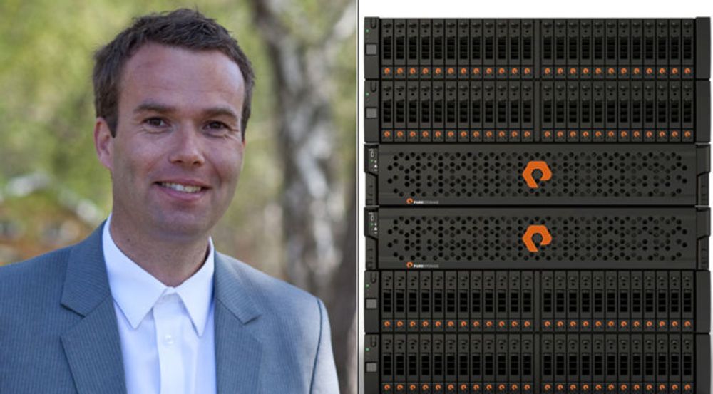 Flashlagring av typen Pure Storage, men også fra en rekke andre aktører, er i ferd med å gjøre seg mer aktuell i datarommet. Salgssjef Kjell Rune Øyrås i Purity IT mener det er penger å spare i visse brukstilfeller, ikke bare bedre ytelse.