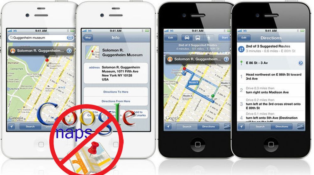 Lite tyder på at Google Maps vil brukes som standard kartløsning i Apples iOS i framtiden.