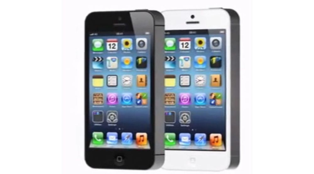 iPhone 5 ifølge Youtube-video med ukjent opphav, lagt ut 9. september 2012.