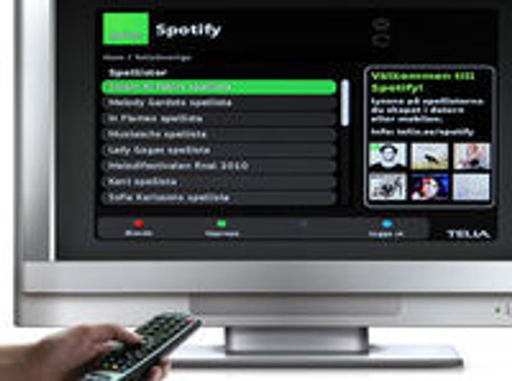 Spotify på digital-tv