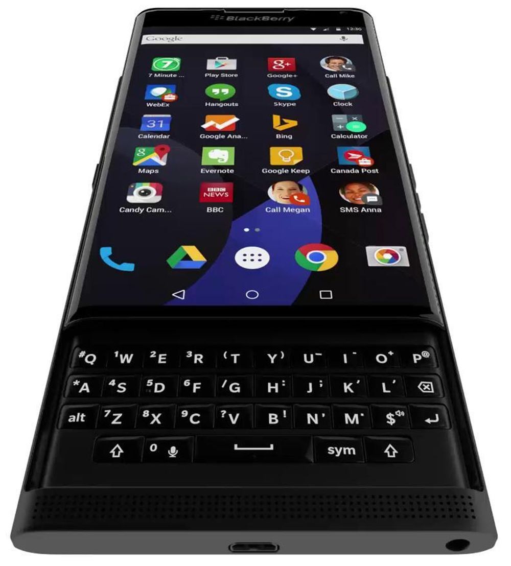 Blackberry satser på Android. Bildet stammer fra en tidligere lekkasje, men viser den riktige telefonen.