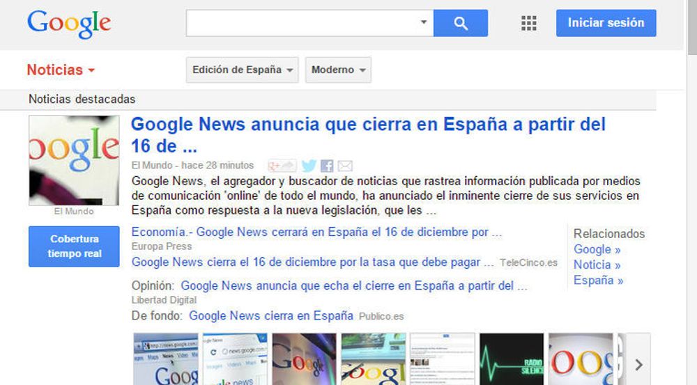 Det er forståelig at spansk presse, som har måtte gjennomgå betydelig nedskjæringer de siste årene, forsøker å få nye inntekter. Men det å kreve ensidig betaling i symbiosen med Google News, virker lite gjennomtenkt.