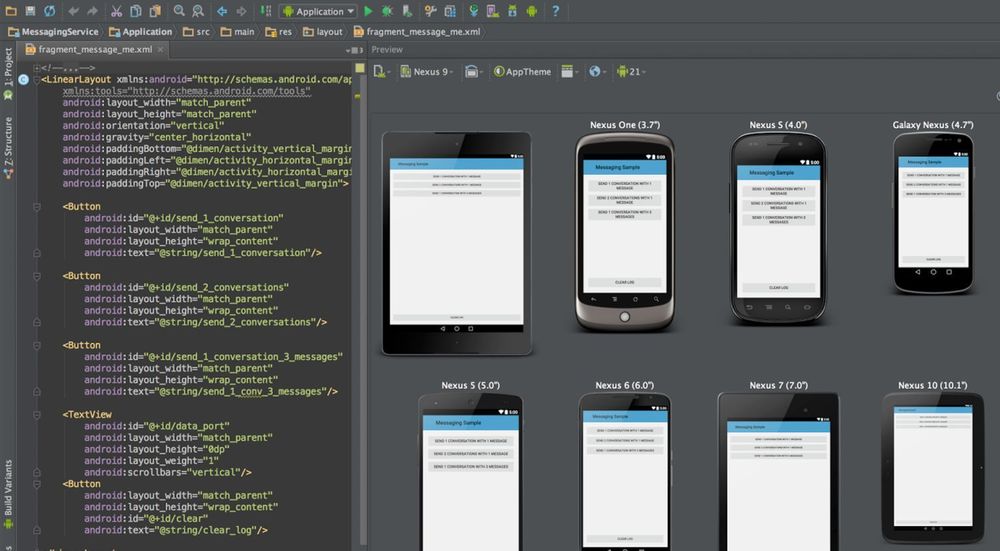 Så lett er det å designe til forskjellige skjermstørrelser i Android Studio.