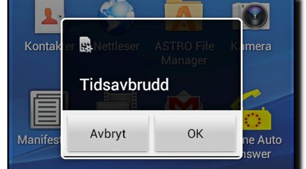 Avbrudd: Når påloggingsfeilen oppstår, er det ikke annet å gjøre enn å vente på at den blir klar, igjen. BankID har så langt funnet at feilen rammer Android-telefoner, uavhengig av mobiloperatør. 