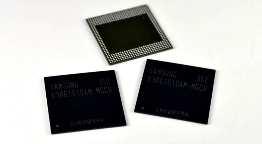 Samsungs LPDDR4-minnebrikker med kapasitet på 8 gigabit.