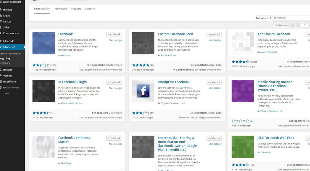 Søket etter plugins er blant det som har blitt for forbedret i WordPress 4.0.