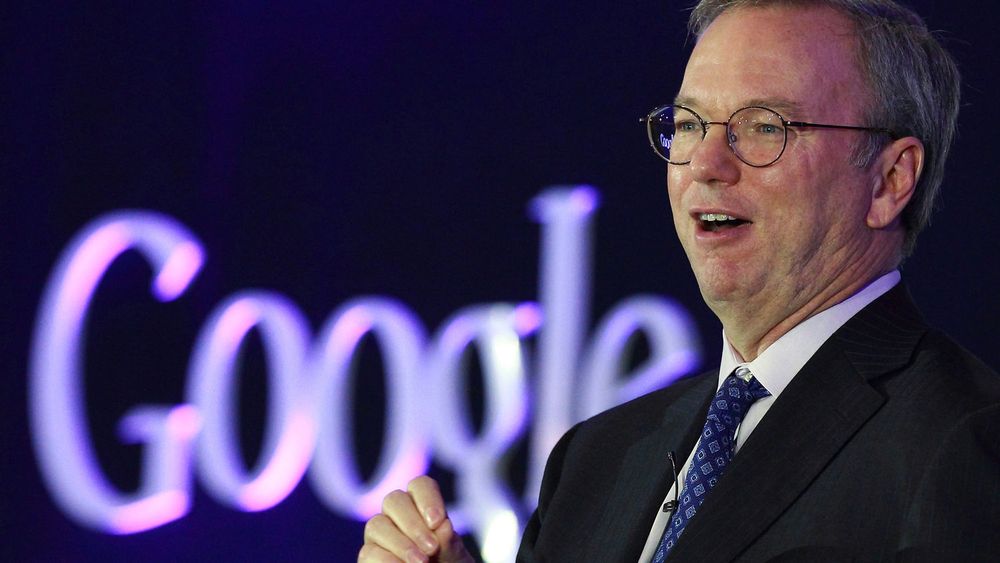 Googles styreformann Eric Schmidt fra lanseringen av nettbrettet Nexus 7 ifjor høst.