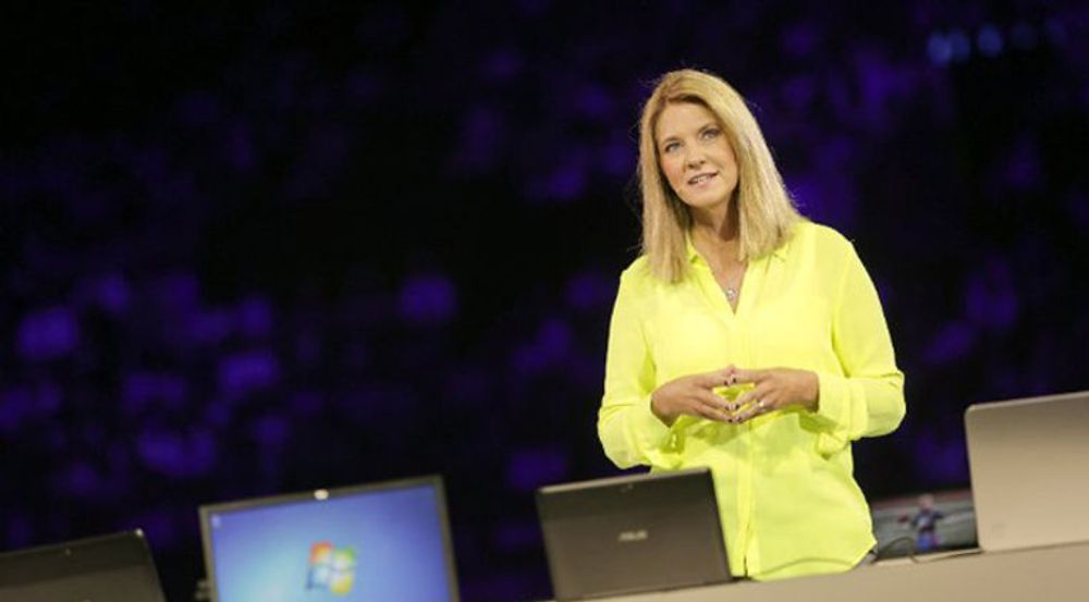 Det var markedsdirektør Tami Reller i Microsoft som i går presenterte de nye salgstallene for Windows 8. Her er hun avbildet i 2012.