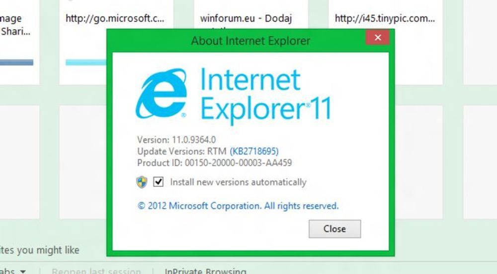 Internet Explorer 11 er angivelig blant nyhetene i Windows Blue.