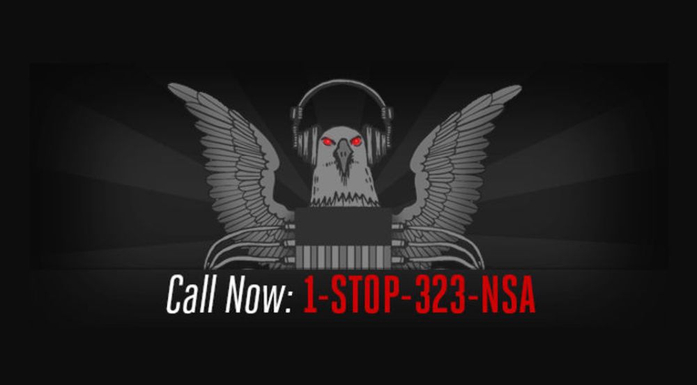 EFF bruker denne plakaten i sin kampanje mot den amerikanske etterretningstjenesten NSA.