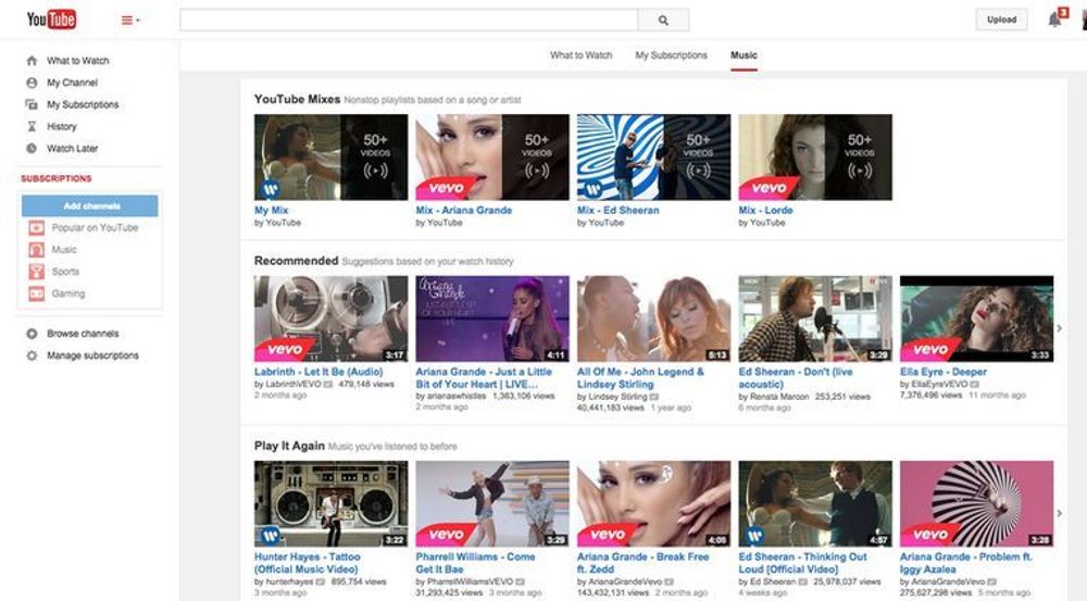 En ny musikkfane på YouTube er allerede rullet ut. En betaltjeneste følger etter.