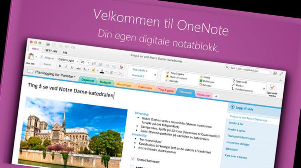 OneNote har nå blitt gratis å ta i bruk og er også tilgjengeliggjort for Mac.