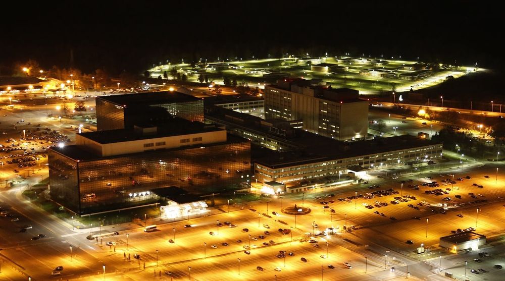 VERSTINGSTEMPEL: Bildet er et av ytterst få tatt av USAs etterretningsorgan National Security Agencys (NSA) hovedkvarter ved Fort Meade i Maryland som er tatt av private.