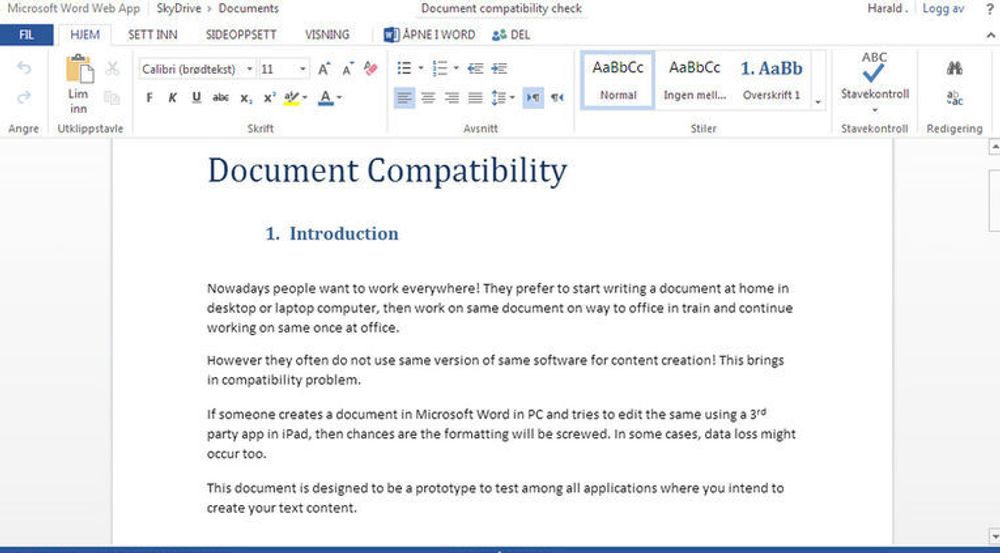 Microsoft har oppdatert blant annet selskapet Word Web App, slik at flere brukere enklere kan samarbeide om redigeringen av et delt dokument.