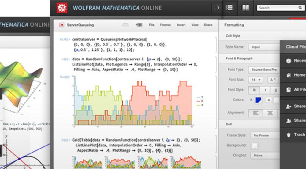 Mathematica kan nå tilgjengelig via internett i enhver nettleser.