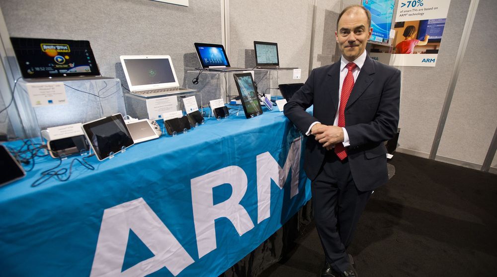 Administrerende direktør i ARM, Warren East, gir seg på toppen når han forlater selskapet i juni år. Her avbildet under  2013 Consumer Electronics Show i Las Vegas.