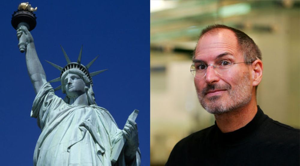 Apple-tilhengere samler inn penger for å reise en statue av Steve Jobs i hans fødeby, San Francisco. Den blir neppe like stor som Frihetsgudinnen, men i tråd med Jobs' livsfilosofi velger initiativtakerne å sikte høyt.