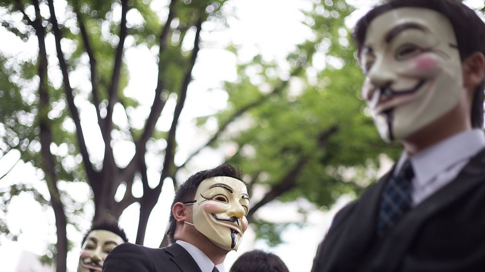 Guy Fawkes-masker har blitt kjennetegn på hacktivistene i Anonymous og deres sympatisører.