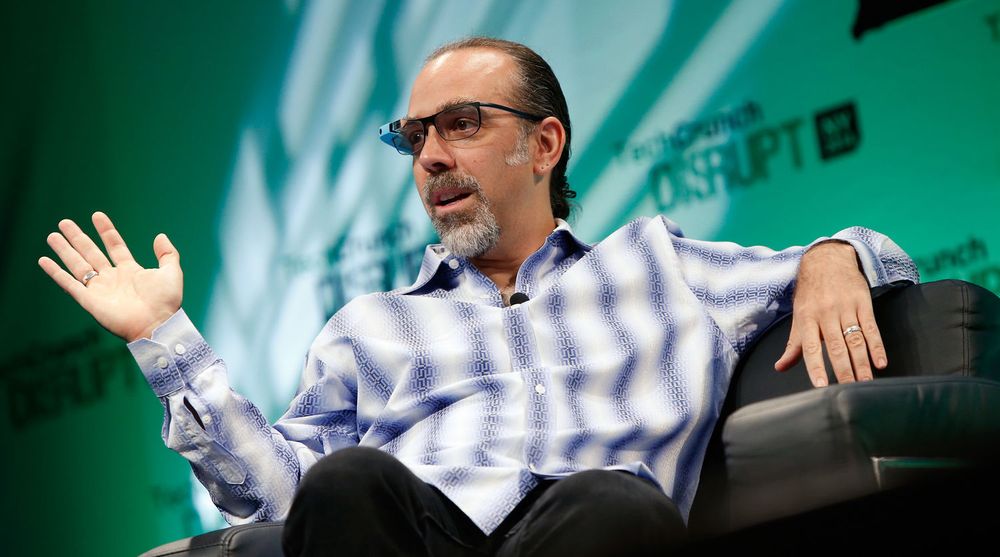 Astro Teller har ansvaret for den daglige ledelsen av Google X og dermed mange av selskapets fysiske forsknings- og utviklingsprosjektet. Her er han avbildet under TechCrunch Disrupt NY 2014 i begynnelsen av mai.