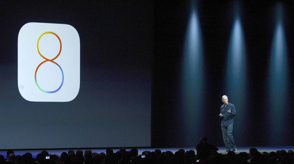 Apple og toppsjef Tim Cook presenterte blant annet nye iOS 8 denne uken. Operativsystemet kommer til høsten, med en rekke forbedringer. Blant disse er en etterlengtet mulighet for utviklere til å benytte Apples lynraske JavaScript-motor Nitro.