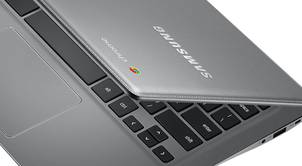 Samsung hadde ifjor 2/3 av markedet for Chromebook, ifølge Gartner. Modellen som er avbildet er Samsung Chromebook 2 som ble lansert i Norge i mai og er særlig rettet mot utdanningssektoren.