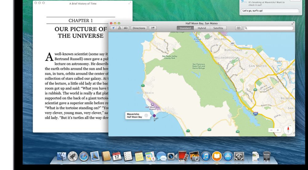 Apples karttjeneste skal være integrert i den kommende Mavericks-utgaven av OS X. Stedet som er avmerket på kartet som vises på bildet, har gitt navn til den ny OS X-utgaven.