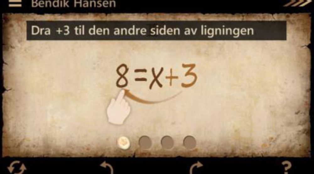 «GJØR LIGNINGER TIL EN LEK»: Microsoft uttrykker begeistring over å kunne tilby den norske appen «Mathemateria Eq» til Windows Phone. Først tre måneder senere har Terje lov til å støtte andre plattformer.