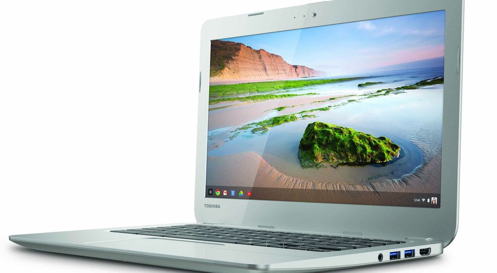 Toshiba er blant selskapene som kommer med nye Chromebooks i år, blant annet denne modellen med 13,3 tommers skjerm.