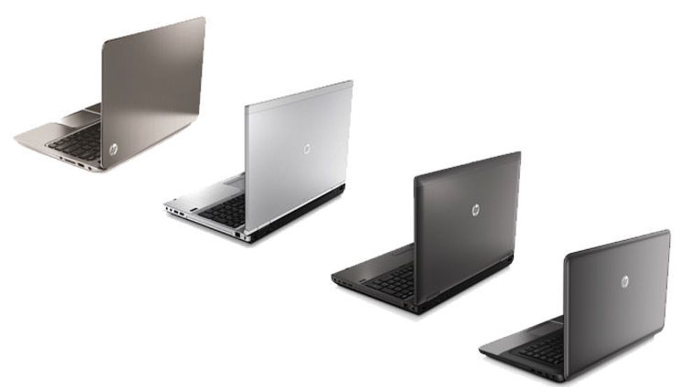 HP kan ikke lengre smykke seg med tittelen "Verdens Største PC-produsent." Takket være sterkt salg gikk Lenovo forbi i et svært trådt marked. Bildet viser flere HP-modeller som ble lansert i fjor - som var et uår for PC-industrien.