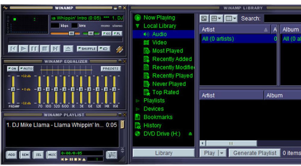 WinAmp har riktignok i mange år kommet med ulike «skins», men ikke mye har forandret seg i det klassiske utseendet siden versjon 1.0 kom i 1998.