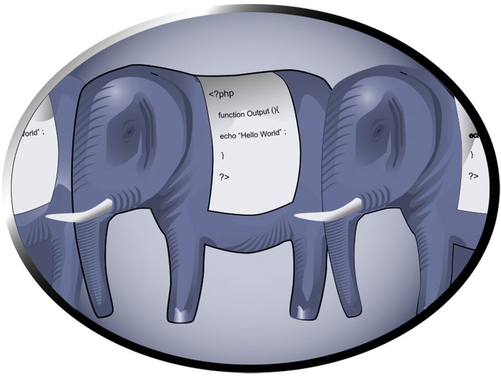Maskoten til PHP er en elefant.