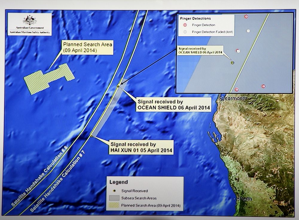 Arkivbilde som viser deler av søkeområdet etter at MH370 forsvant for halvannet år siden.