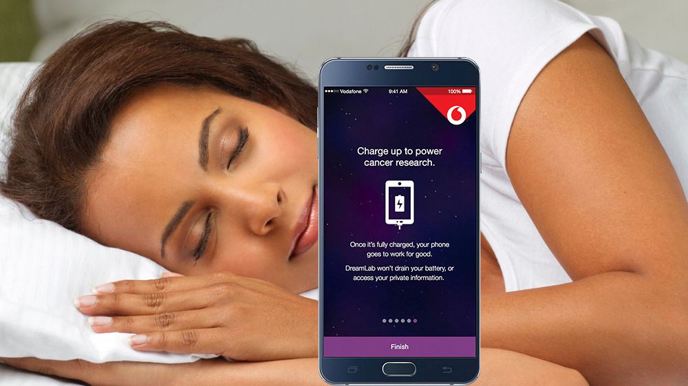 DreamLab-appen kan kjøres for eksempel nå brukeren sover. En forutsetning er dog at mobilen er koblet til laderen.