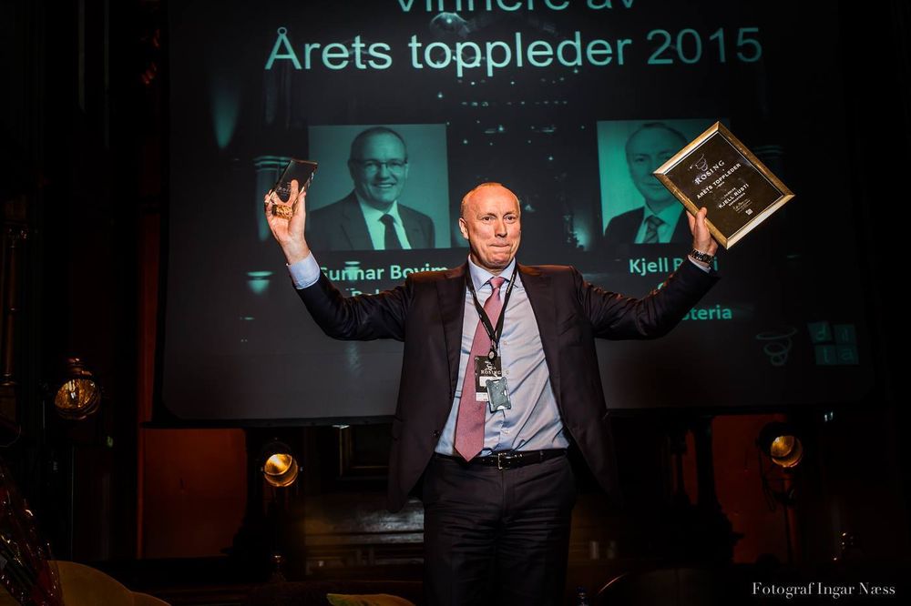 Sopra Steria-toppsjef Kjell Rusti (bildet) vant pris som årets toppleder - en pris han deler med NTNU-rektor Gunnar Bovim.