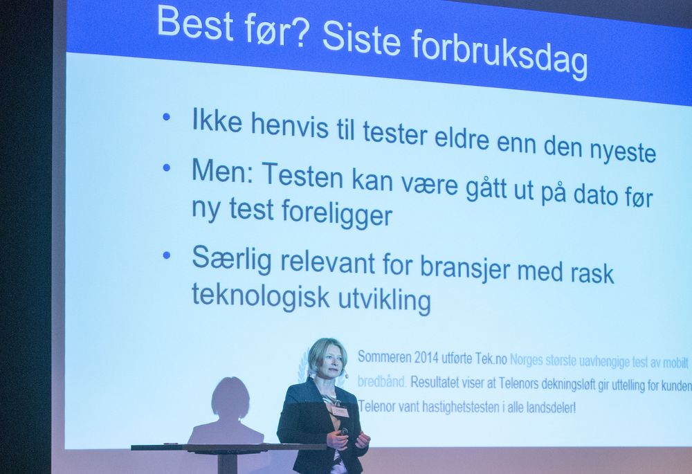 Forbrukerombud Gry Nergård under Tek-konferansen i Strømstad.