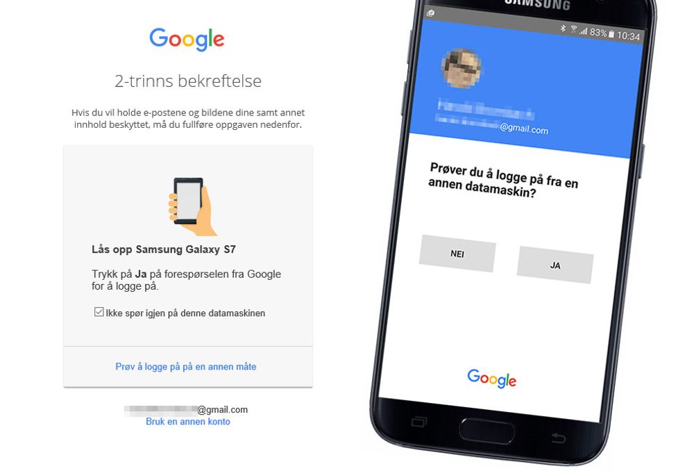To-trinn verifisering ved innlogging på Google-kontoer kan nå gjøres med et trykk på mobilskjermen.